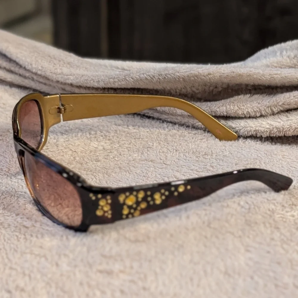 Candies Sunglasses Tortoise Shell Pink Gradient Rhinestone Y2K Retro OS Brown